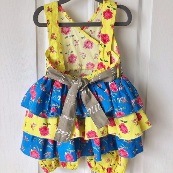 Mustard Pie Other - Girl Mustard Pie Rose Garden Jubilee Romper 24M 2T